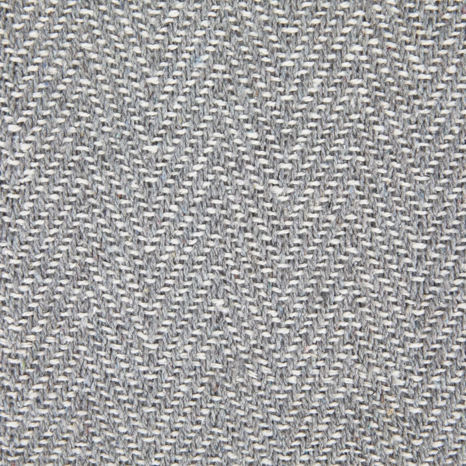 Herringbone Silver Grey Recycled Cotton Throw