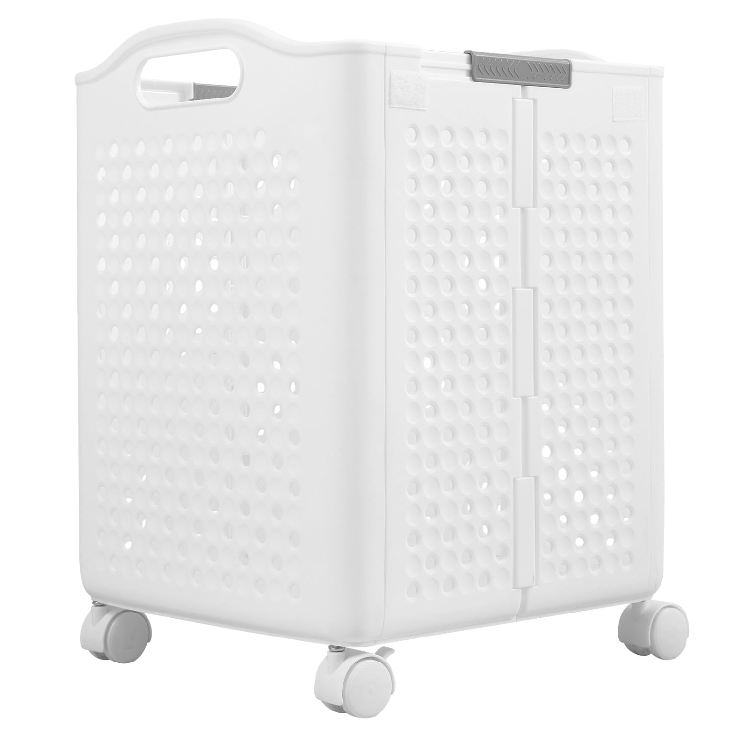 Foldable White Large Laundry Basket