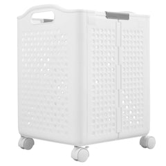 Foldable White Large Laundry Basket