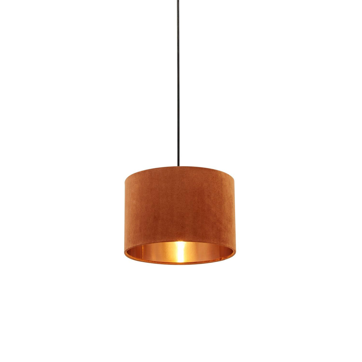 Burnt Orange Velvet Light Shade (30cm)