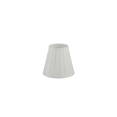 Off White Pleated Faux Silk Light Shade (20cm)