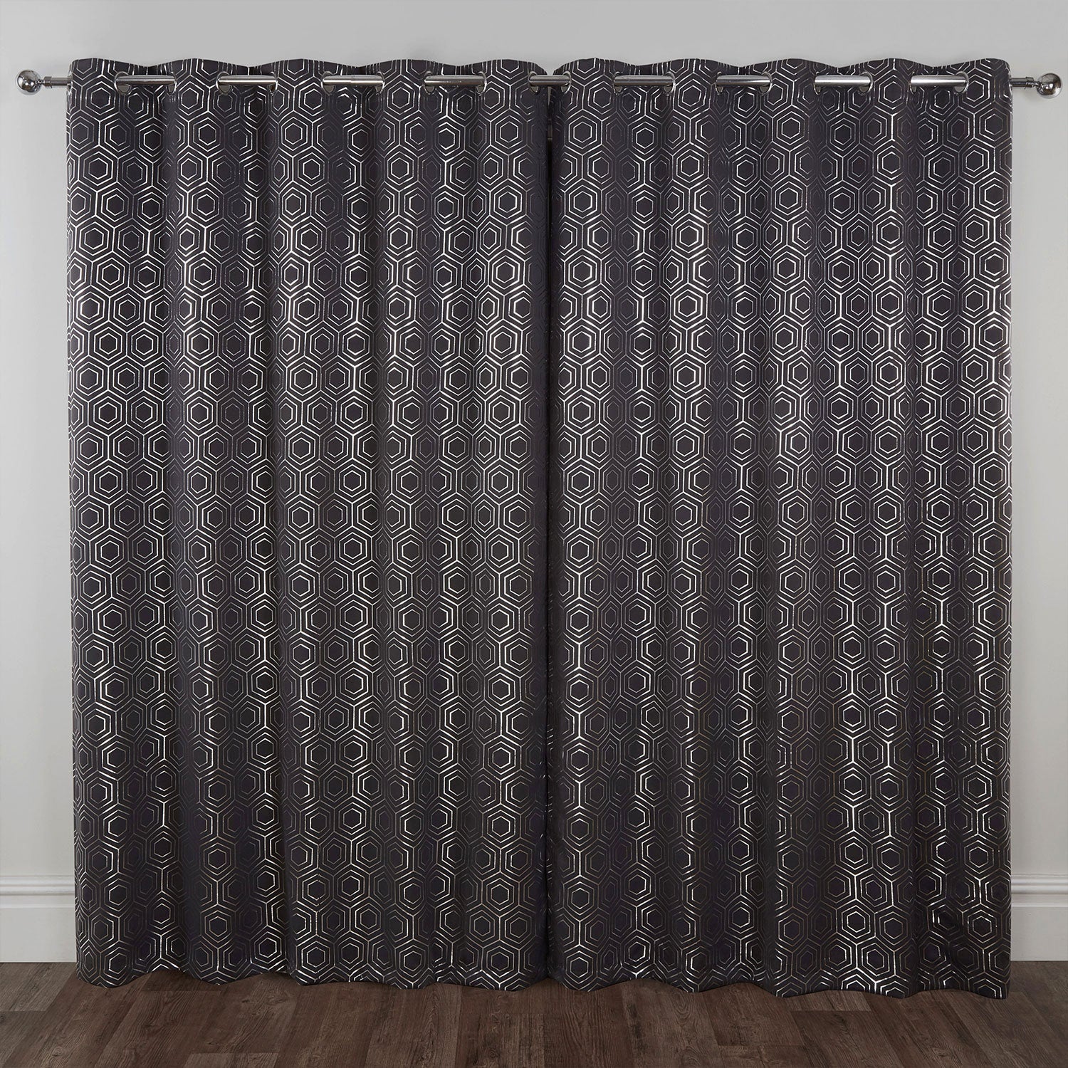 Hartford Charcoal Grey Thermal Blackout Eyelet Curtains