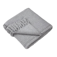 Hayden Grey Cotton Throw (130cm x 180cm)