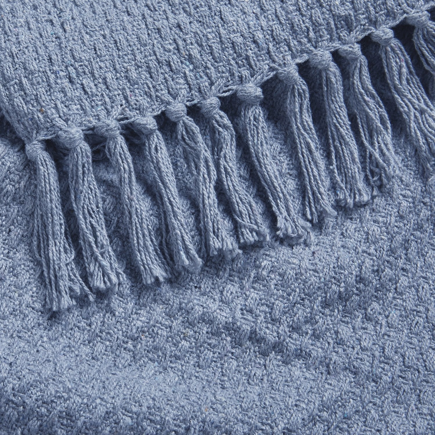 Hayden Blue Cotton Throw (130cm x 180cm)