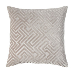 Barcelona Silver Velvet Large Cushion (55cm x 55cm)