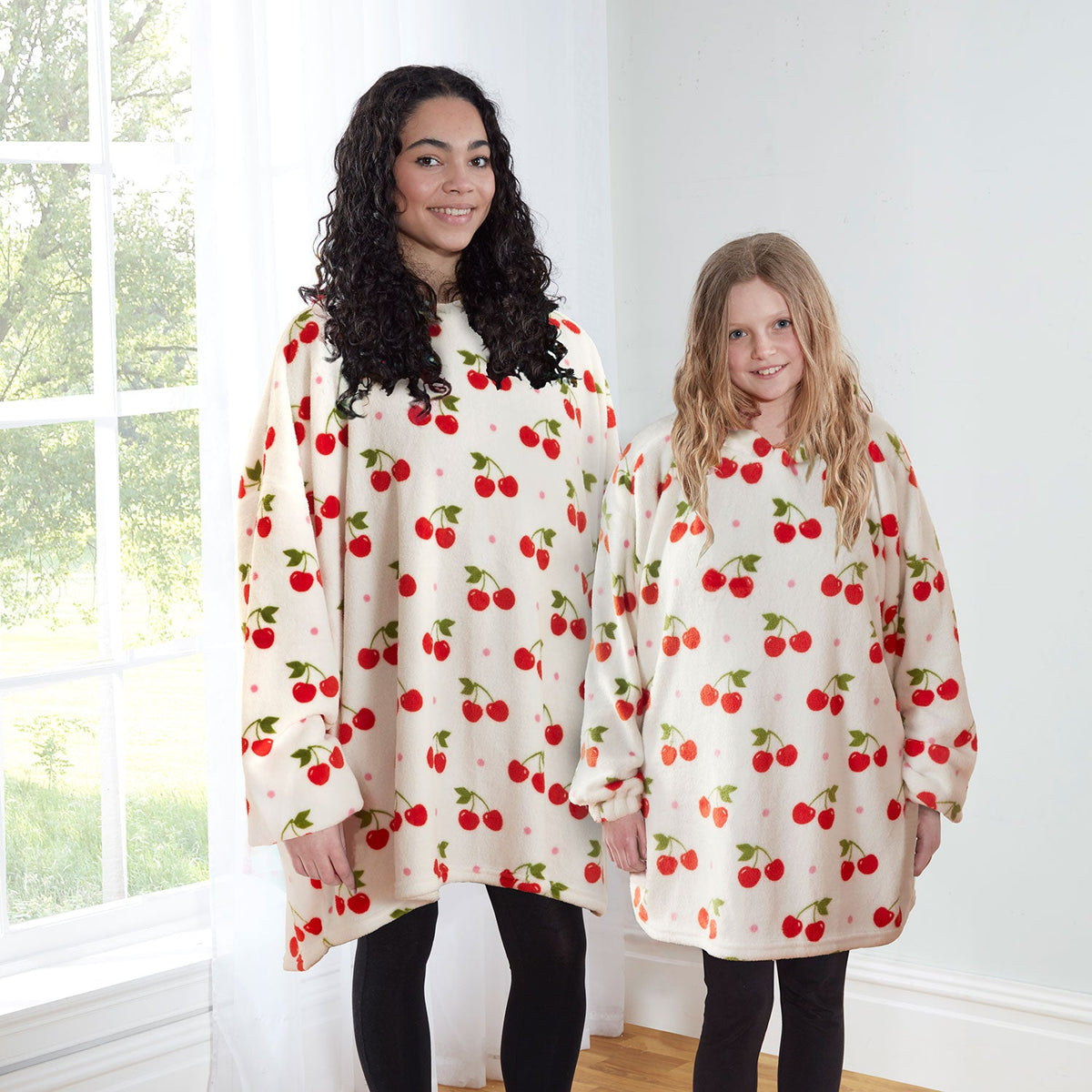 Cherries Oversized Fleece Hoodie
