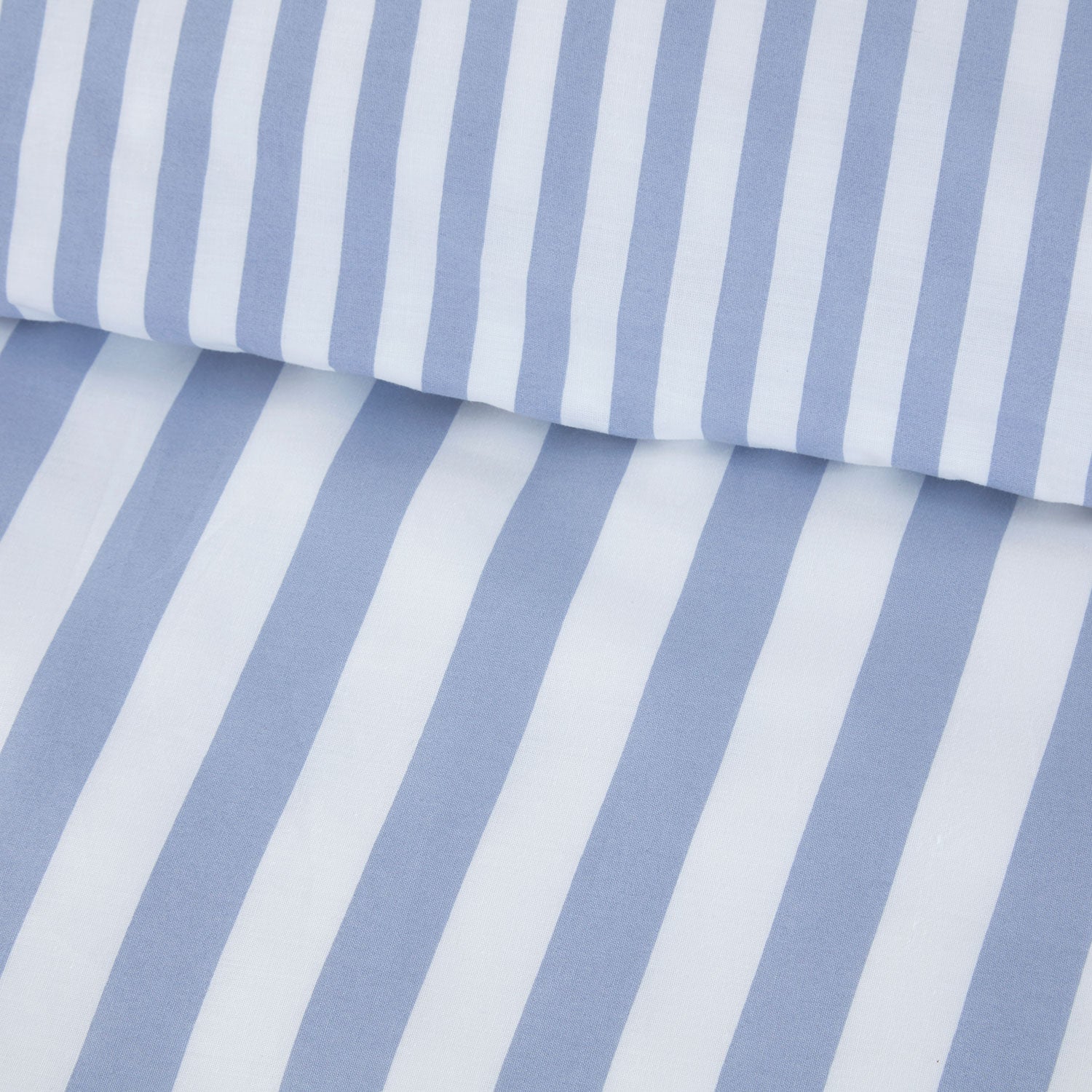 Cool Comfort Blue Stripe Cotton Lyocell Duvet Set