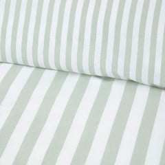 Cool Comfort Green Stripe Cotton Lyocell Duvet Set