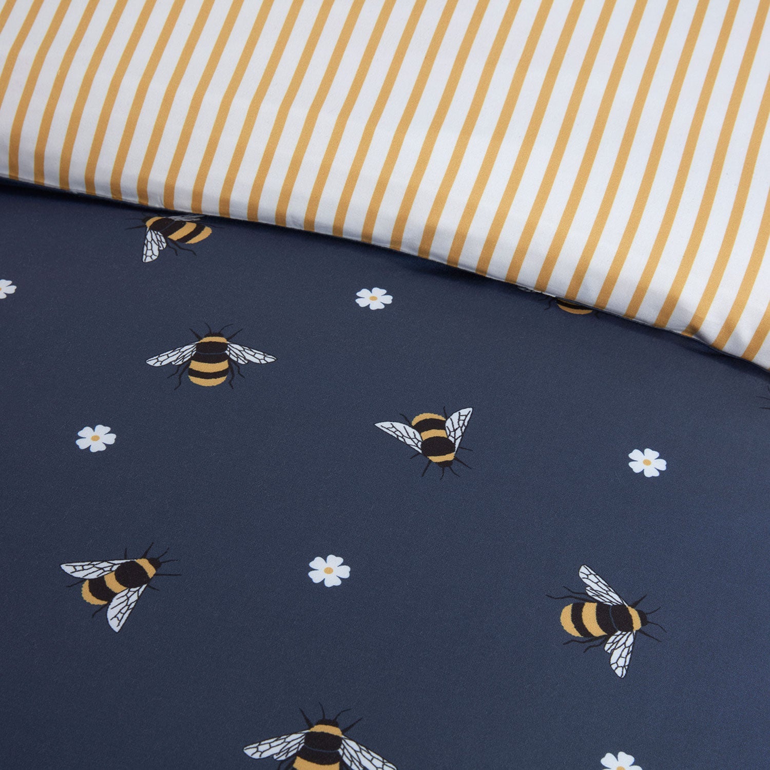 Daisy Bee Navy Reversible Super Soft Duvet Set