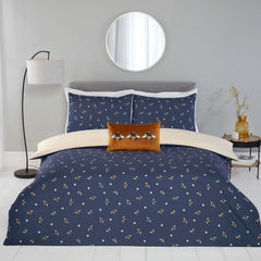Daisy Bee Navy Reversible Super Soft Duvet Set
