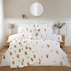Hattie Highland Cow Bedding, Cushion & Throw Bundle In A Bag