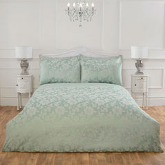 Lottie Soft Green Luxury Cotton Rich Jacquard Duvet Cover