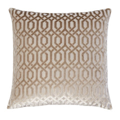 Mayfair Natural Cut Velvet Large Cushion (55cm x 55cm)