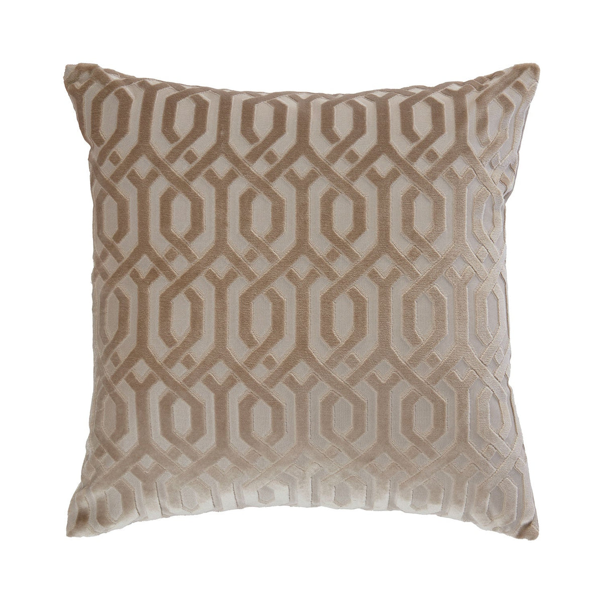 Mayfair Natural Cut Velvet Cushion (43cm x 43cm)