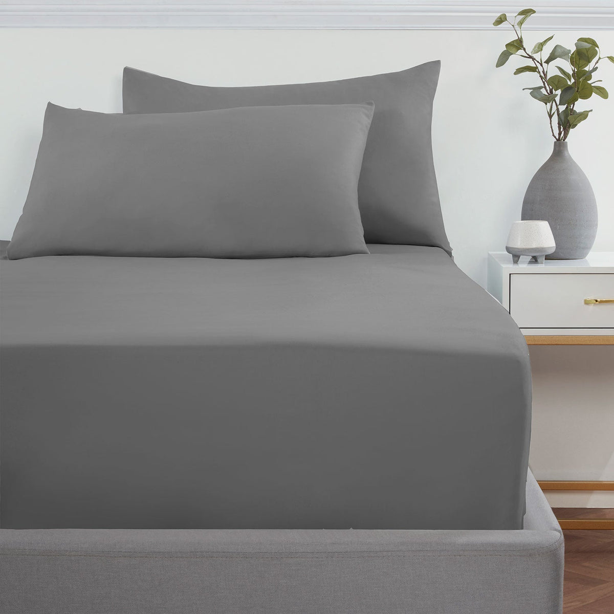 Charcoal Super Soft Easycare Extra Deep (40cm) Fitted Sheet