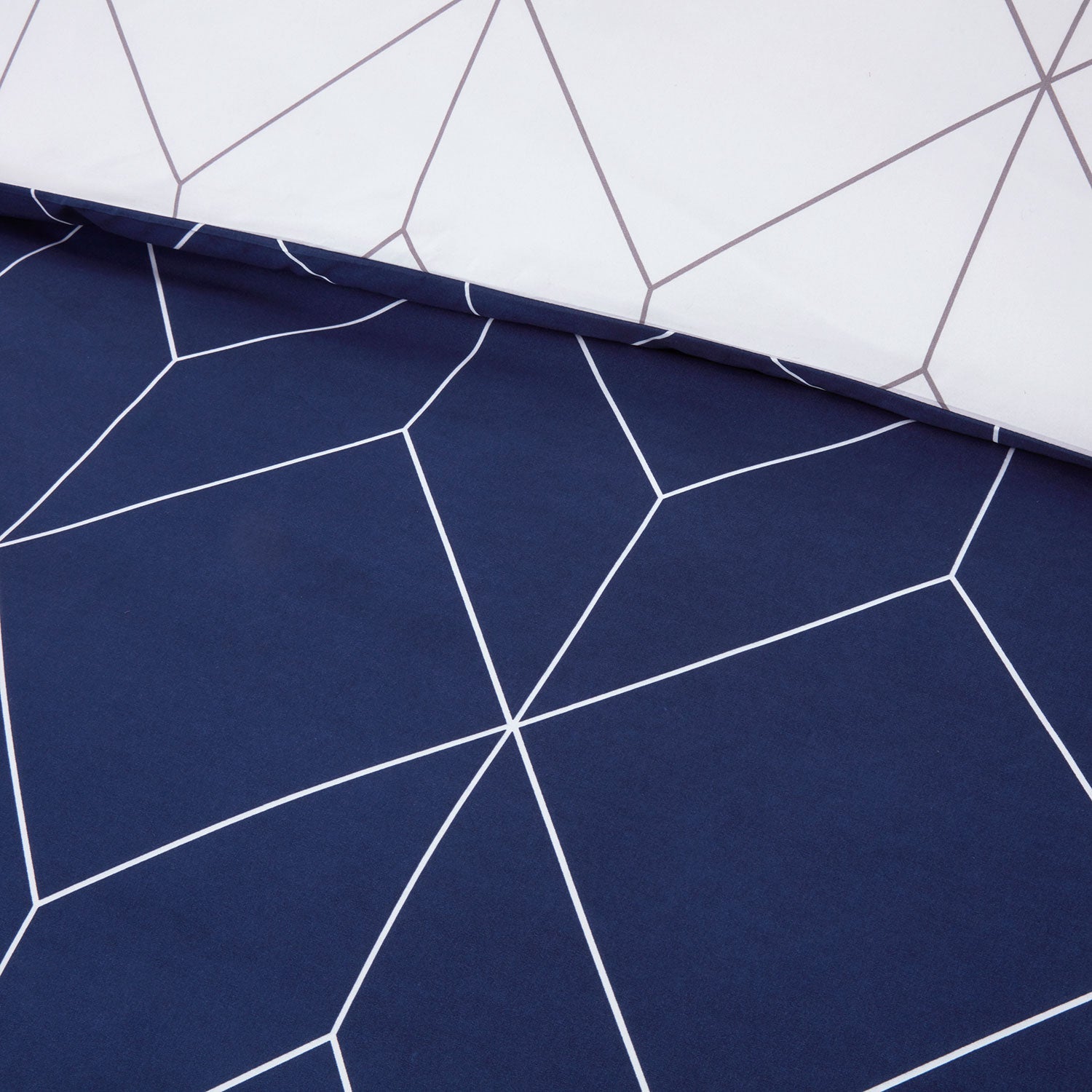 Zen Navy Geometric Duvet Set