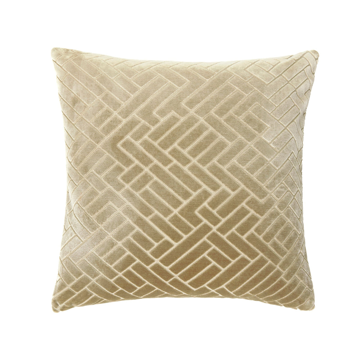 Adeline Natural Cut Velvet Cushion (43cm x 43cm)