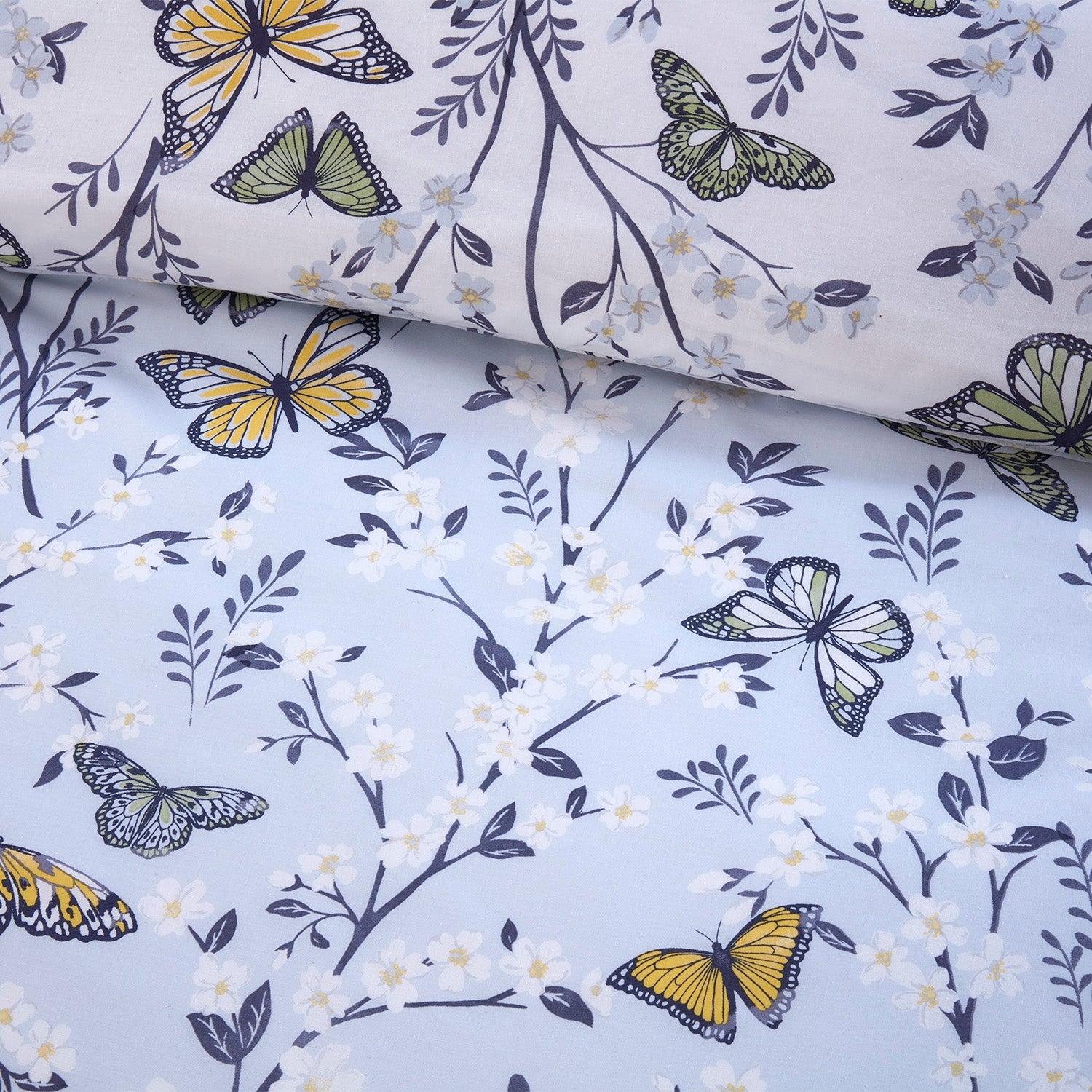 Butterfly Blue Reversible Duvet Set