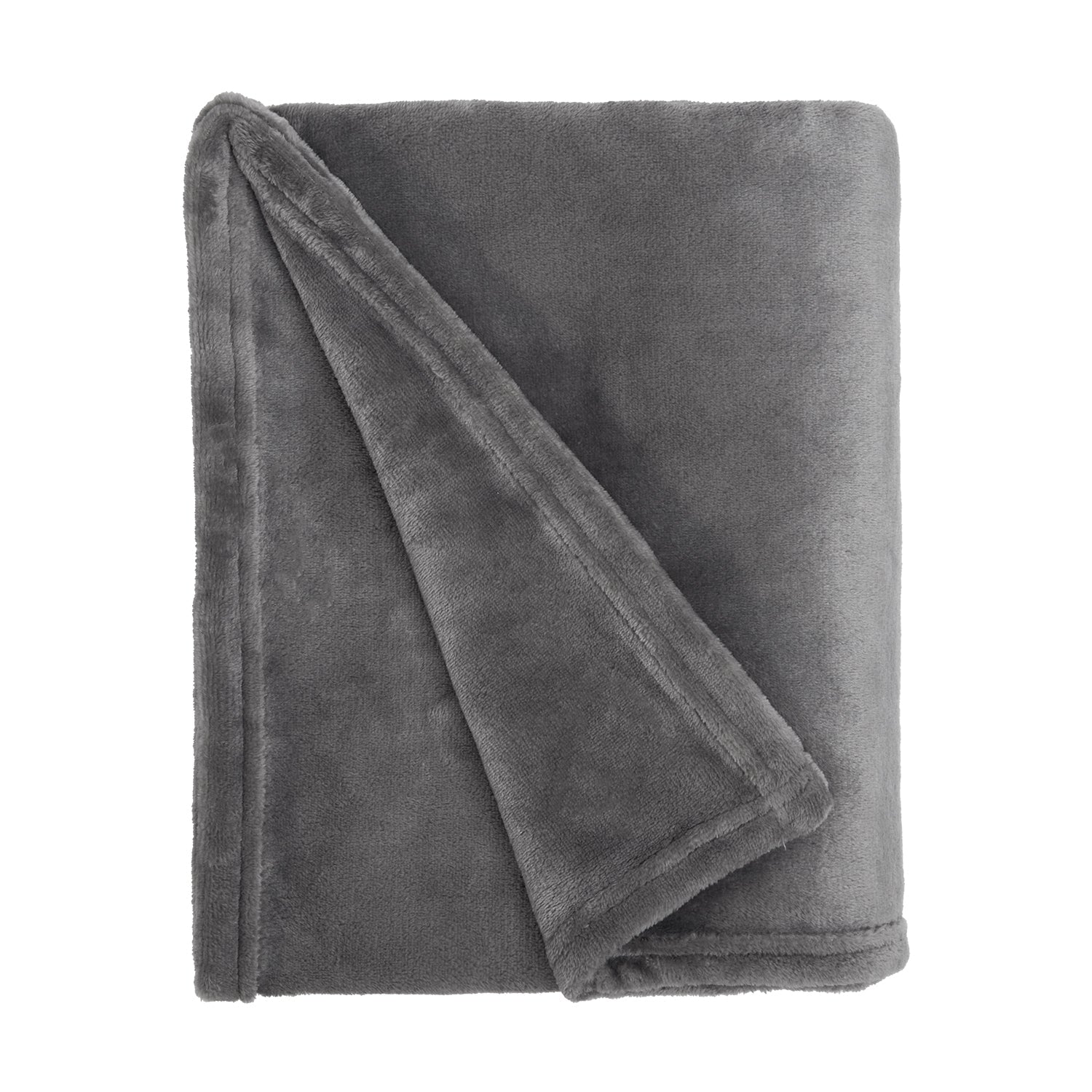Luxor Charcoal Fleece Throw (120cm x 150cm)