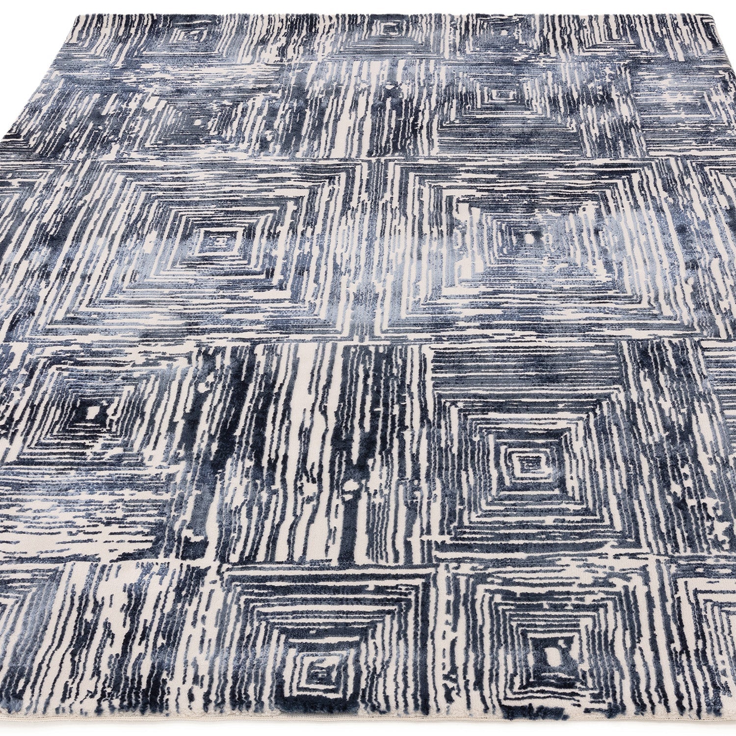 Kuza Portrait Navy Blue Rug