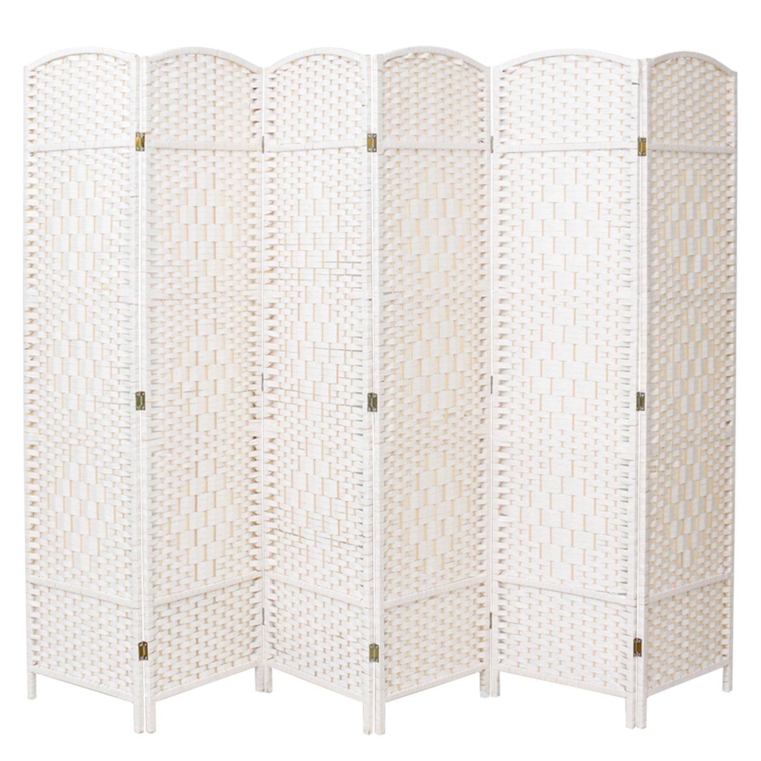 Folding Room Divider Wood Fabric Screen
