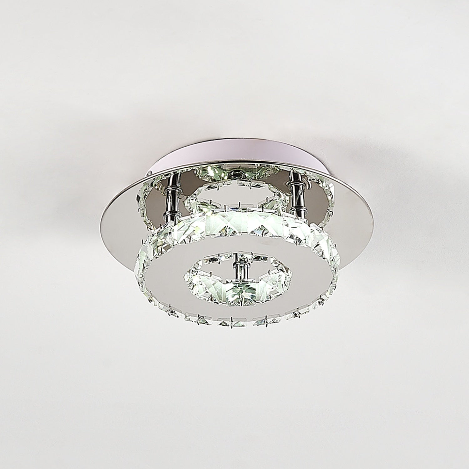 Small Modern Circle Crystal LED Ceiling Light