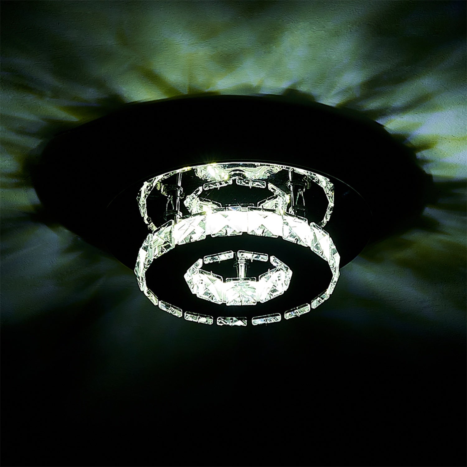 Small Modern Circle Crystal LED Ceiling Light