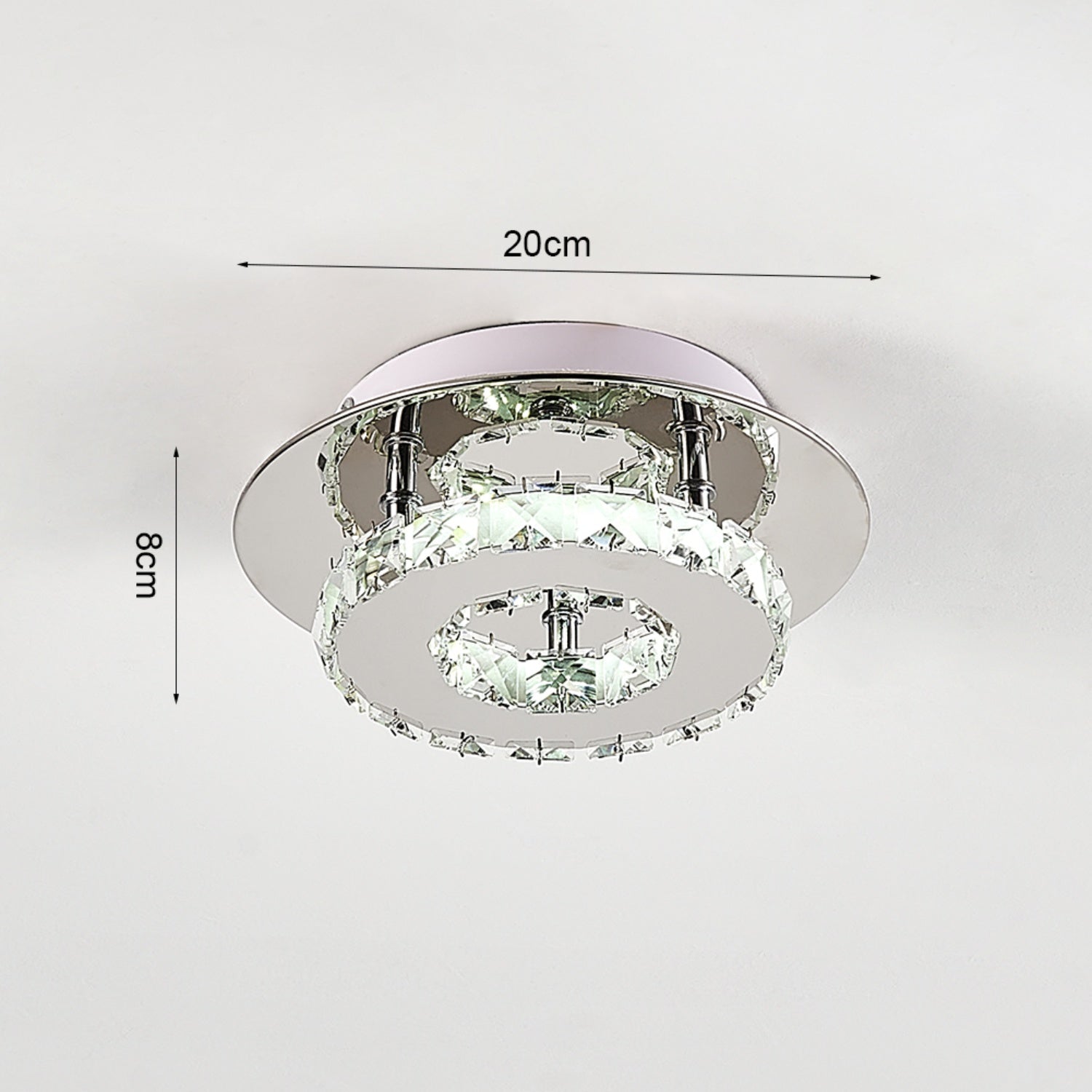 Small Modern Circle Crystal LED Ceiling Light