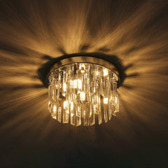 Chrome Crystal 4-Light Ceiling Light 30cm
