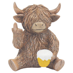 Highland Cow Cheers Ornament