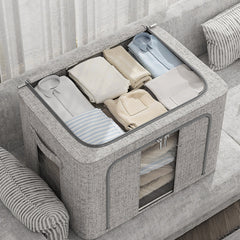 100L Metal Frame Fabric Clothes Storage Box