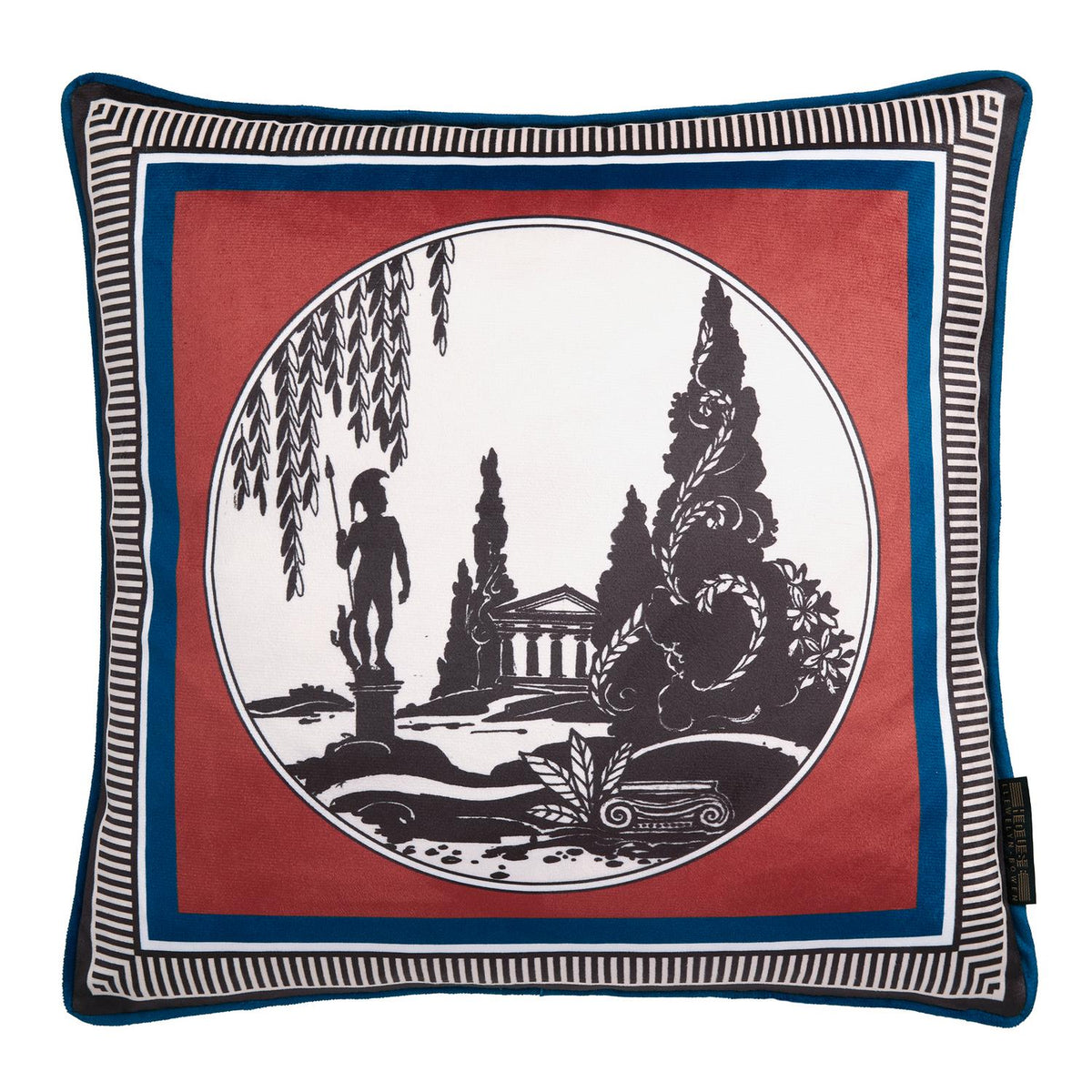 Laurence Llewelyn-Bowen Velvet Arcadia Reversible Red Cushion (43cm x 43cm)