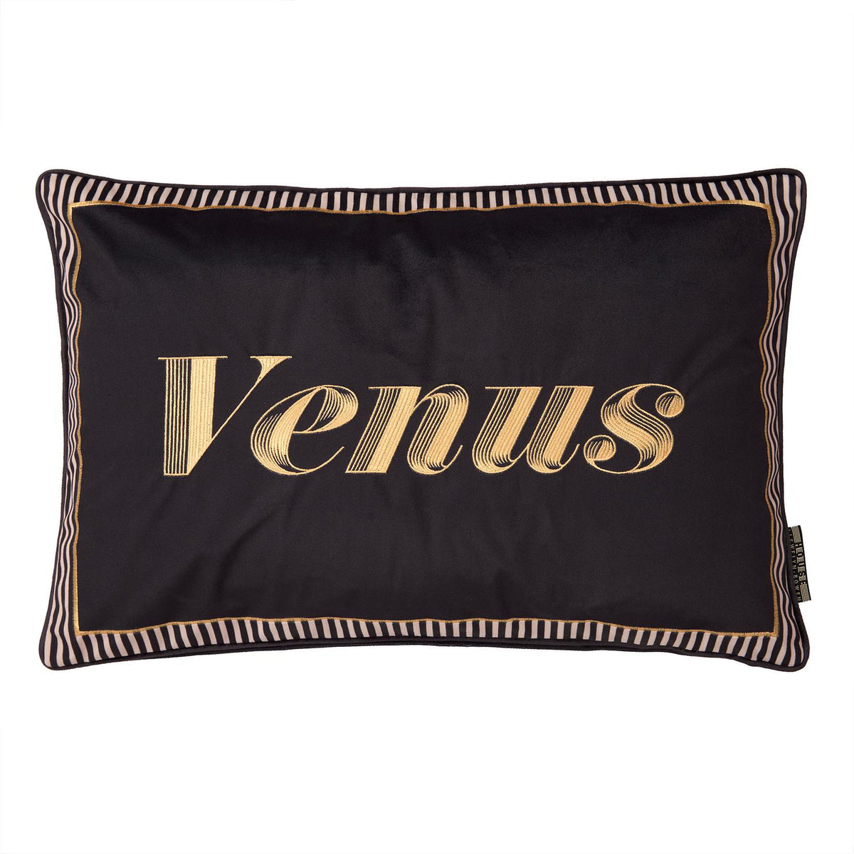 Laurence Llewelyn-Bowen Velvet Venus Signature Black Cushion (40cm x 60cm)