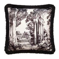 Laurence Llewelyn-Bowen Velvet Vista Monochrome Cushion (43cm x 43cm)