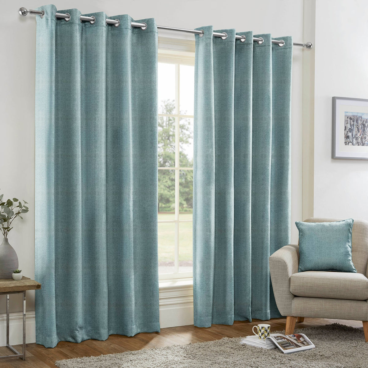 Mestre Soft Teal Made to Measure Curtains