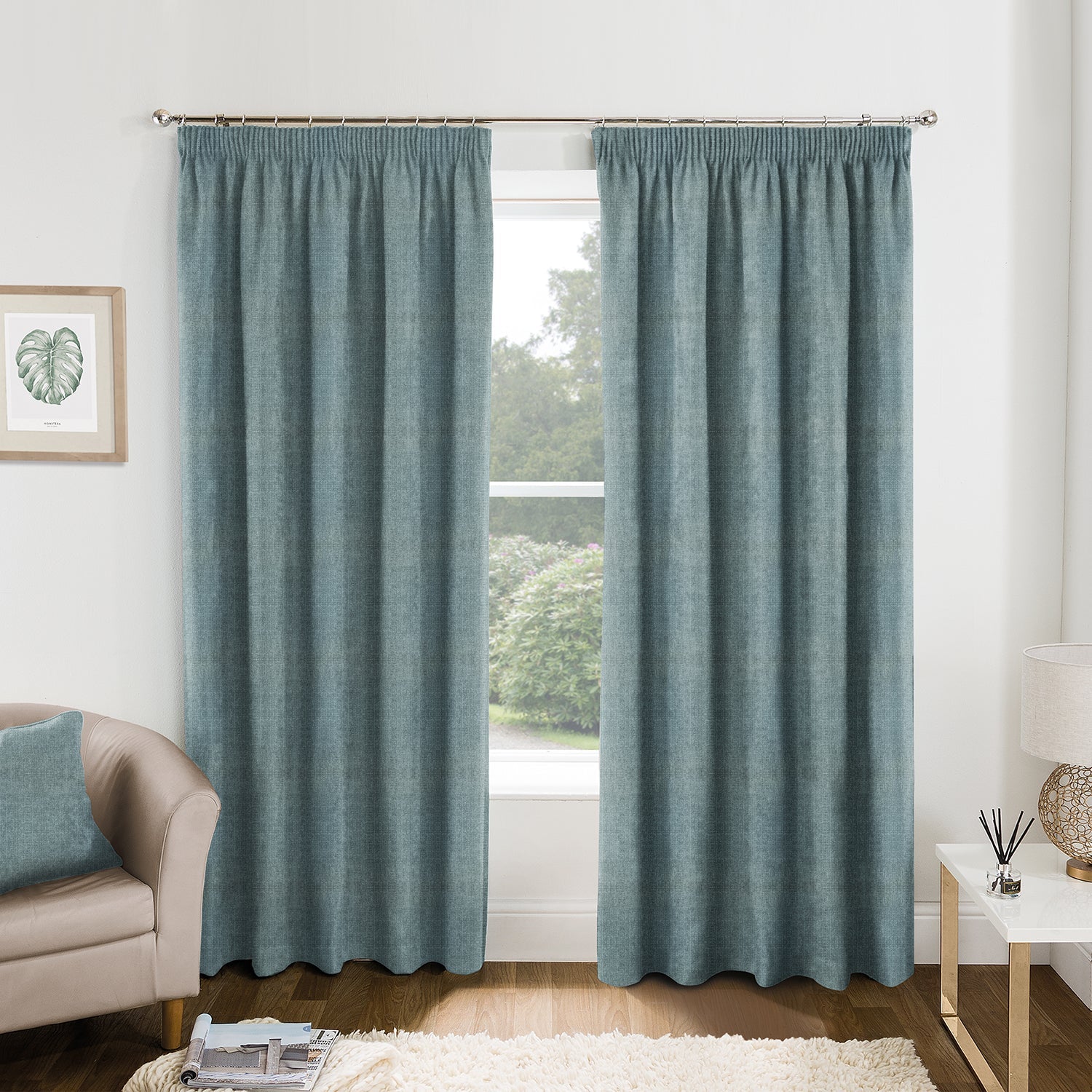 Mestre Soft Teal Made to Measure Curtains