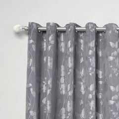Brushed Silver Marble Extendable Curtain Pole