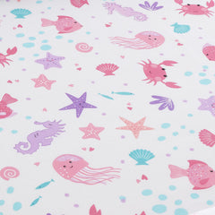 Mermaid Vibes Aqua 25cm Fitted Bed Sheet