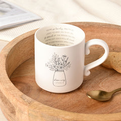 Moments Mug With Inside Words Blooming Lovely