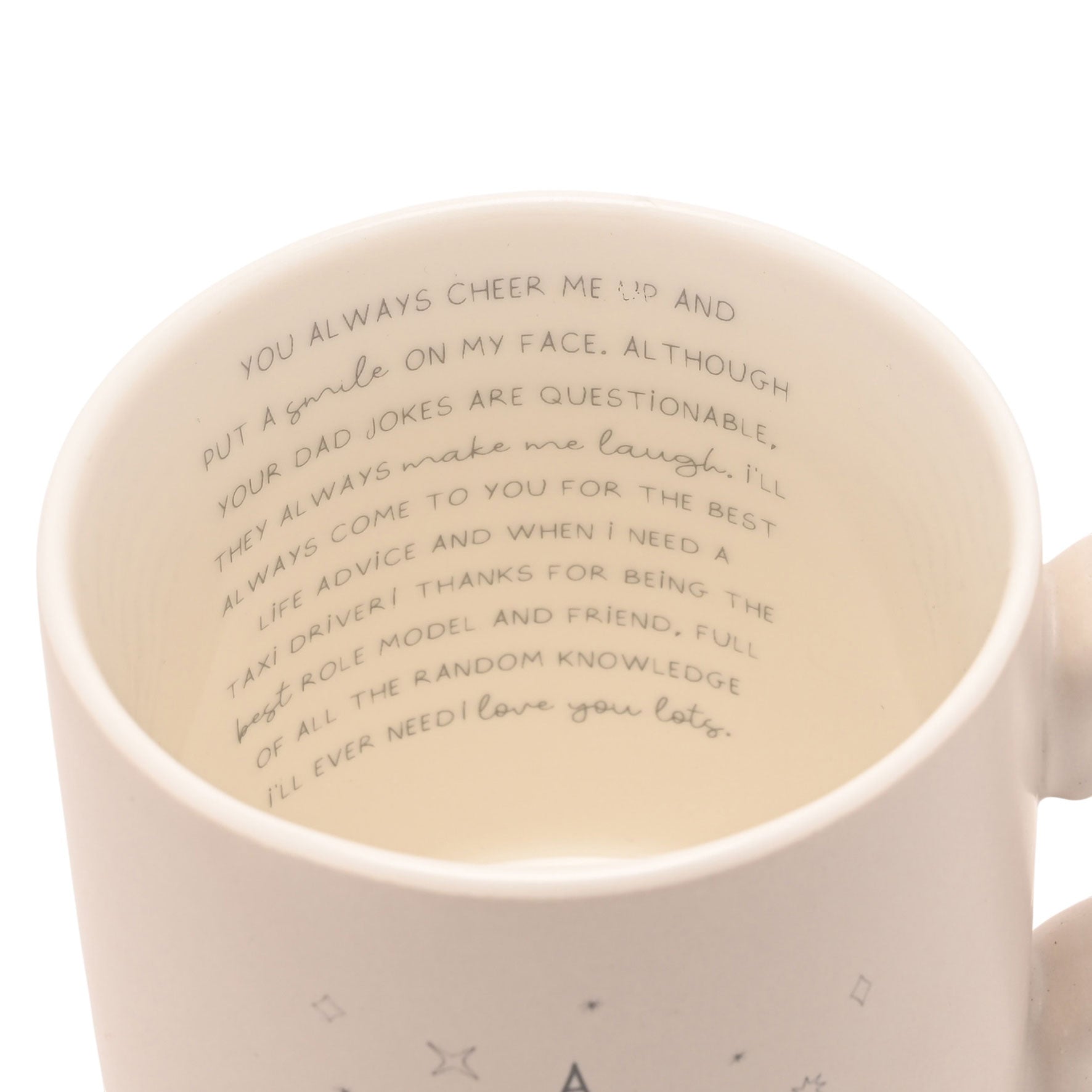 Moments Mug With Inside Words Dad