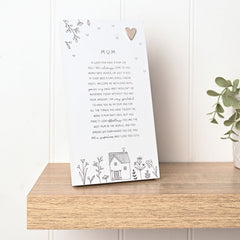 Moments Standing Verse Plaque Mum