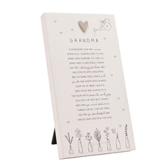 Moments Standing Verse Plaque Grandma