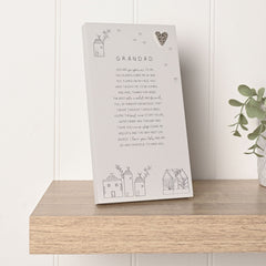 Moments Standing Verse Plaque Grandad