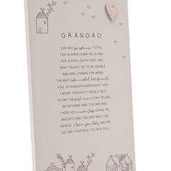 Moments Standing Verse Plaque Grandad