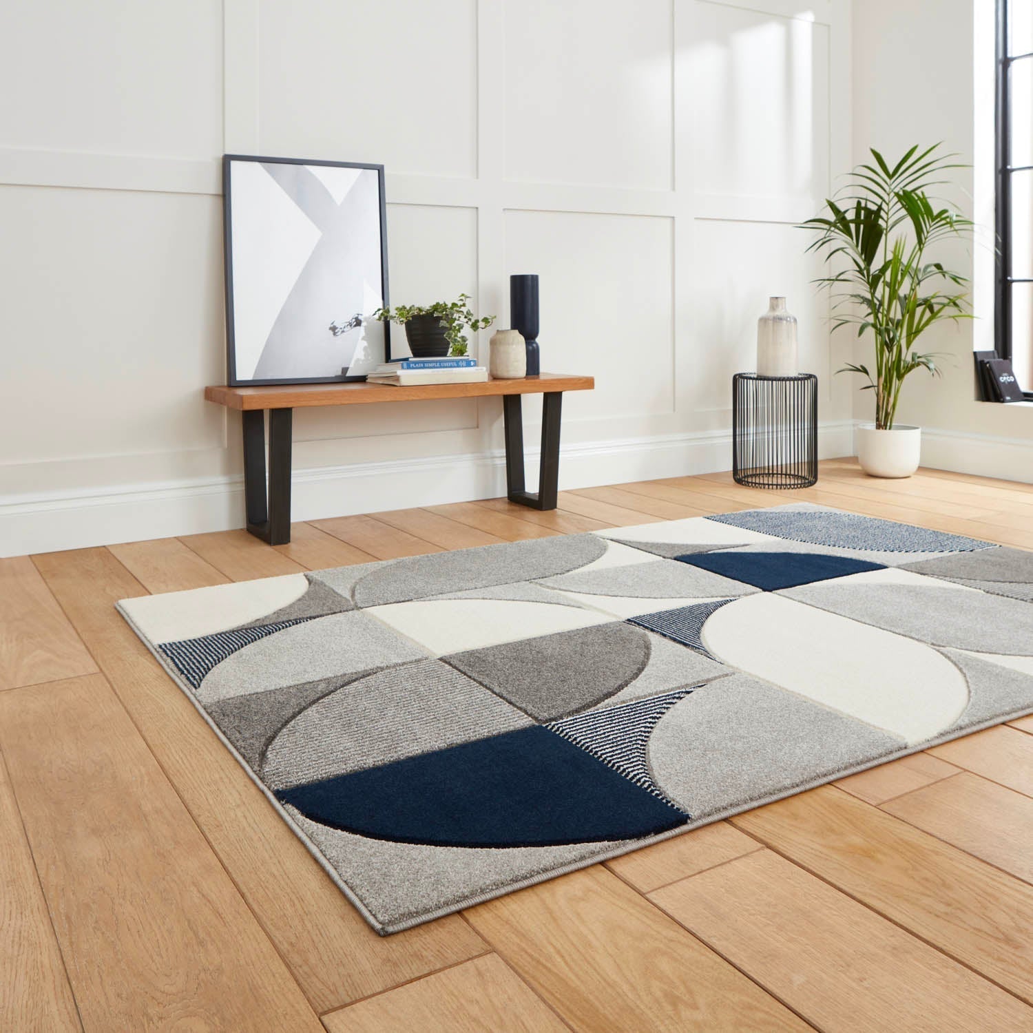 Matrix MT63 Grey/Navy Rug