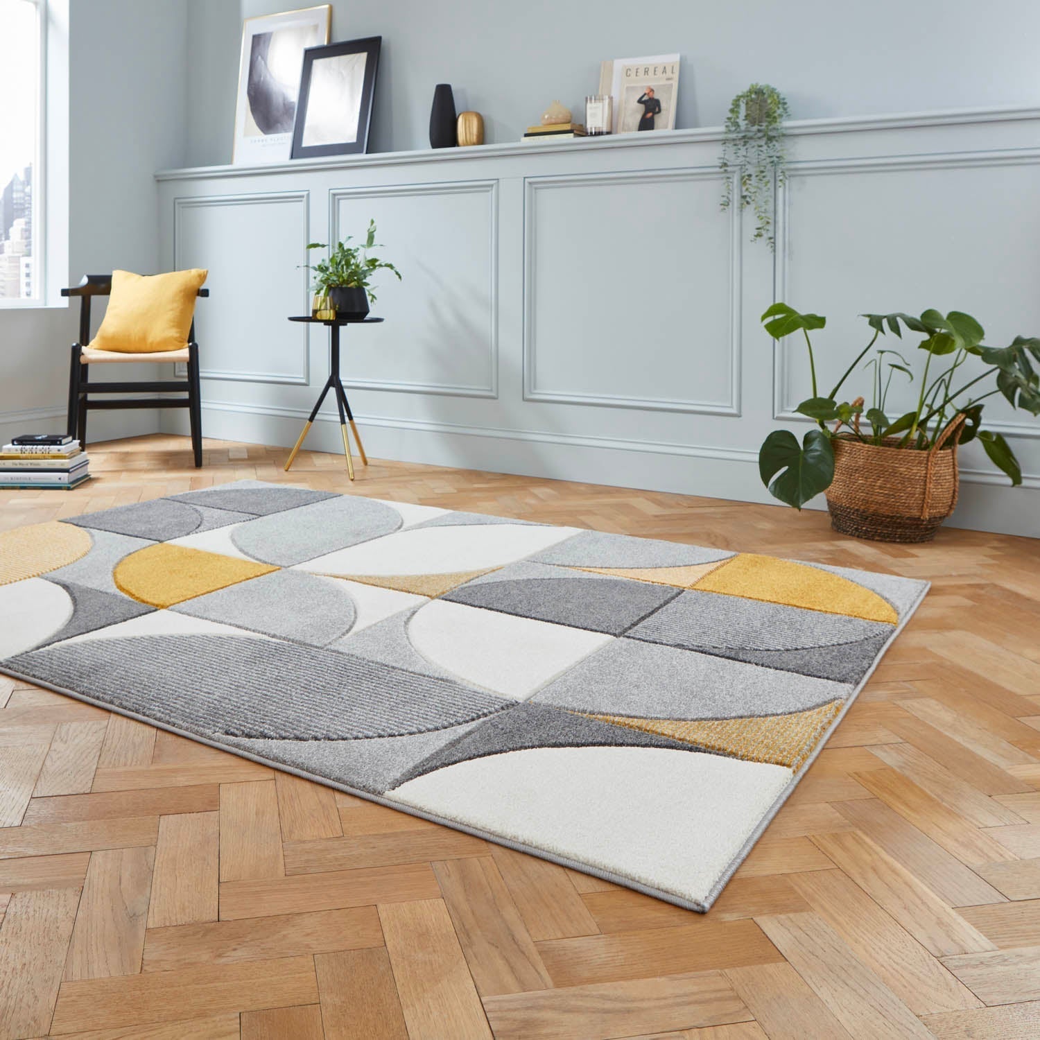 Matrix MT63 Grey/Yellow Rug