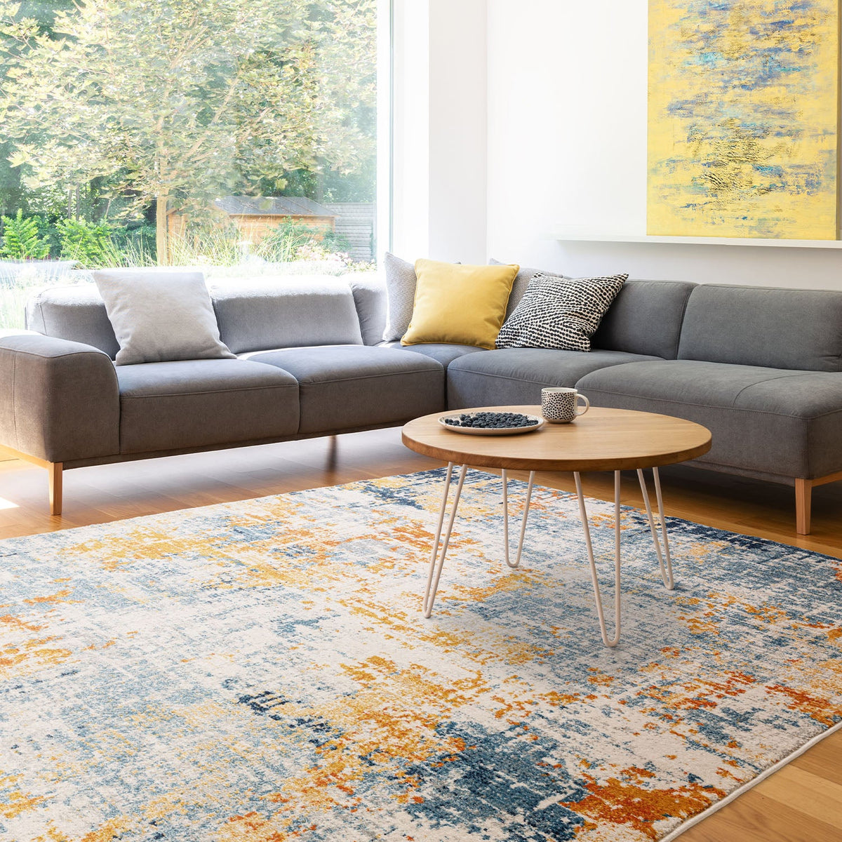 Nova Illusion Ochre Blue NV39 Rug