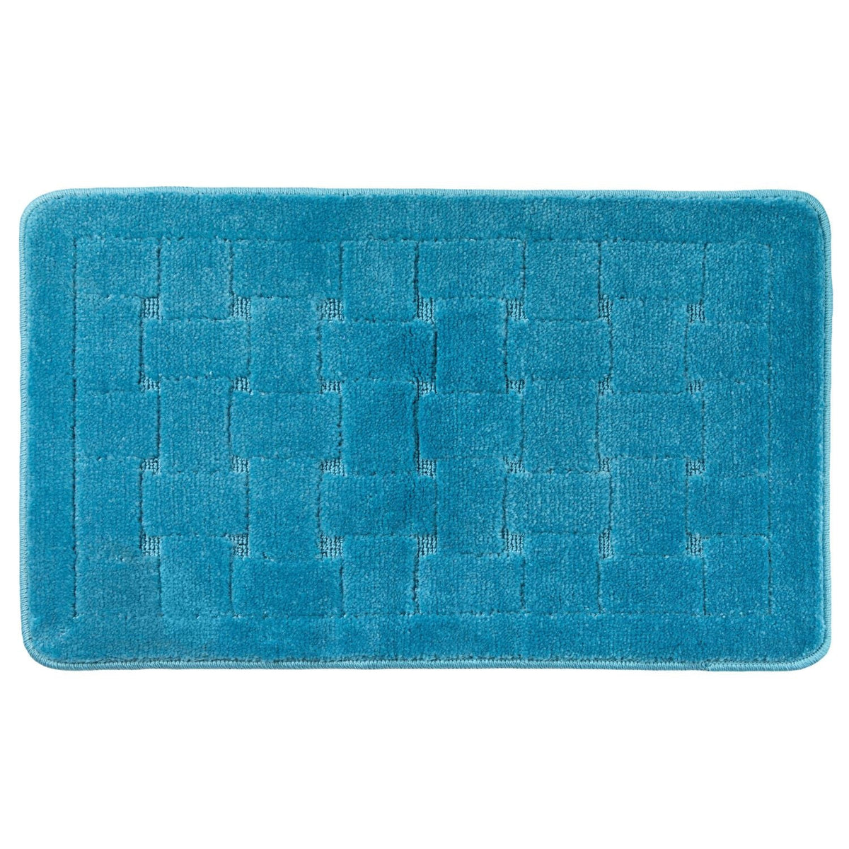 Orkney Aqua Crosshatch Bath Mat