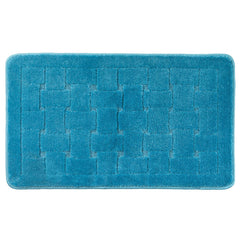 Orkney Aqua Crosshatch Bath Mat