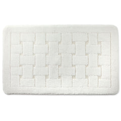 Orkney White Crosshatch Bath Mat